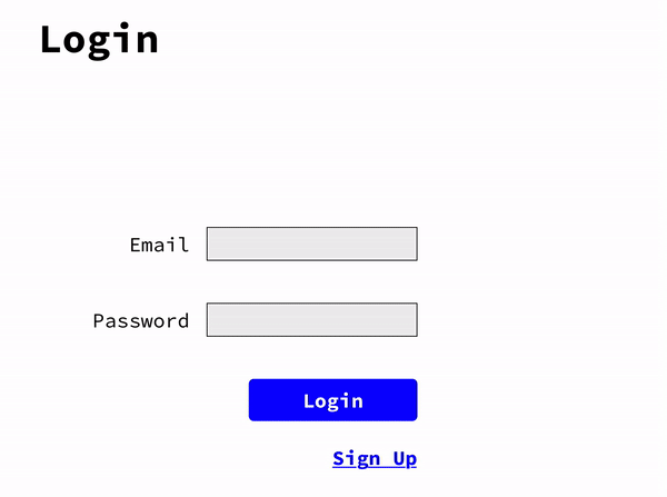 Animation of early onboarding wireframes